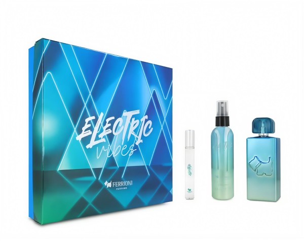 SET PERFUME FERRIONI ELECTRIC VIBES.