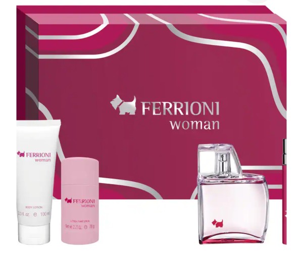 SET PERFUME FERRIONI WOMAN 4 PIEZAS.