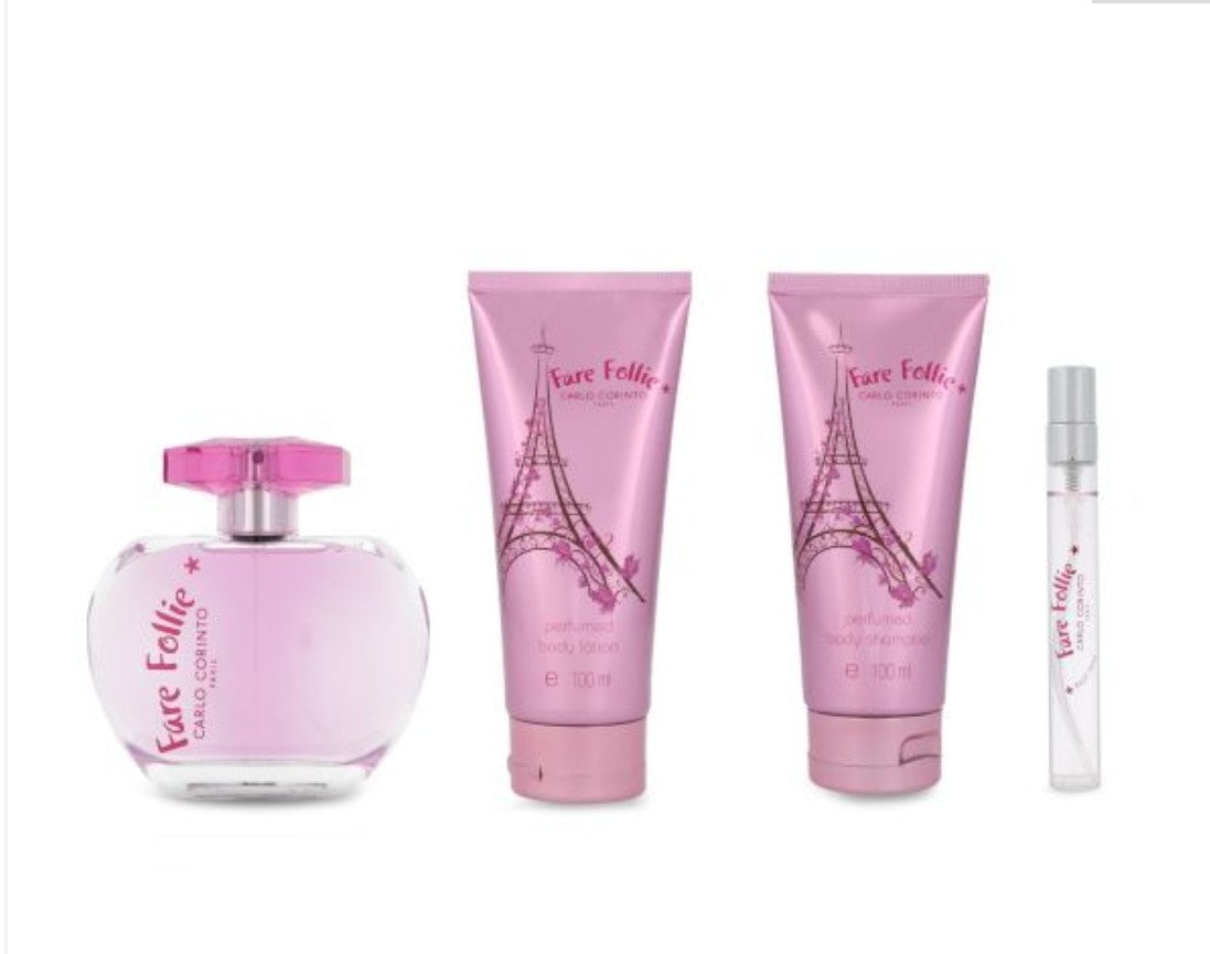 SET PERFUME CARLO CORINTO FARE FOLLIE 100 ML.