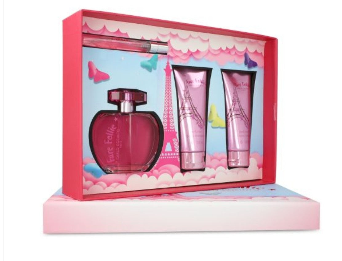 SET PERFUME CARLO CORINTO FARE FOLLIE 100 ML.