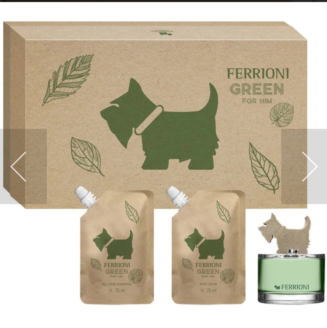 SET PERFUME FERRIONI GREEN FOR HIM.